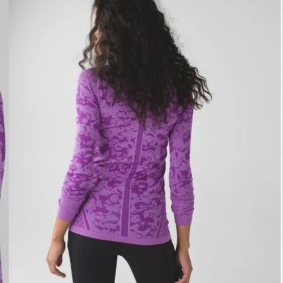 Lululemon Swiftly Tech Long Sleeve Crew Heathered Tender Violet Size 4 - Picture 3 of 12